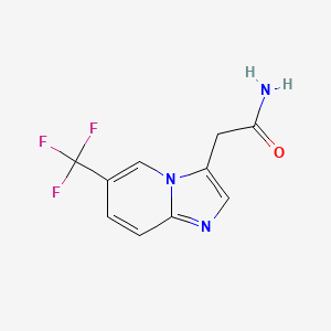 molecular formula C10H8F3N3O B3329523 2-(6-(Trifluoromethyl)imidazo[1,2-a]pyridin-3-yl)acetamide CAS No. 603309-16-6