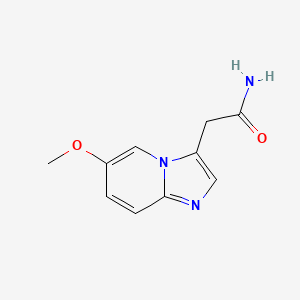molecular formula C10H11N3O2 B3329525 2-(6-Methoxyimidazo[1,2-a]pyridin-3-yl)acetamide CAS No. 603309-64-4