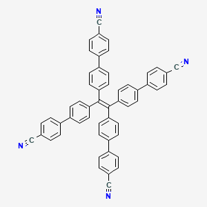 molecular formula C54H32N4 B3329567 4',4''',4''''',4'''''''-(Ethene-1,1,2,2-tetrayl)tetrakis(([1,1'-biphenyl]-4-carbonitrile)) CAS No. 608129-43-7