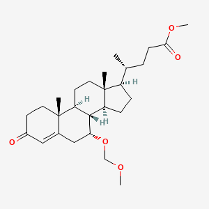 molecular formula C27H42O5 B3329594 3-Oxo-7alpha-(methoxymethoxy)cholane-4-ene-24-oic acid methyl ester CAS No. 610313-90-1