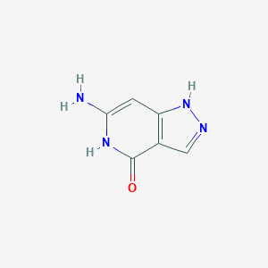 molecular formula C6H6N4O B3329597 6-amino-1,5-dihydro-4H-pyrazolo[4,3-c]pyridin-4-one CAS No. 61043-14-9