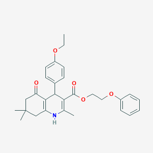 2-Phenoxyethyl 4-(4-ethoxyphenyl)-2,7,7-trimethyl-5-oxo-1,4,5,6,7,8-hexahydro-3-quinolinecarboxylate