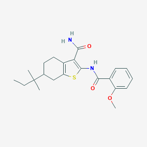 2-[(2-Methoxybenzoyl)amino]-6-tert-pentyl-4,5,6,7-tetrahydro-1-benzothiophene-3-carboxamide