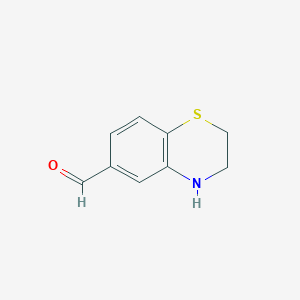 B3329644 3,4-Dihydro-2H-benzo[1,4]thiazine-6-carbaldehyde CAS No. 615568-54-2