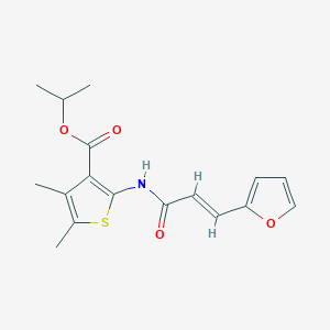 molecular formula C17H19NO4S B332965 Isopropyl 2-{[3-(2-furyl)acryloyl]amino}-4,5-dimethyl-3-thiophenecarboxylate 