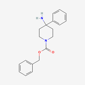 molecular formula C19H22N2O2 B3329655 Benzyl 4-amino-4-phenylpiperidine-1-carboxylate CAS No. 619295-93-1