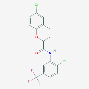 molecular formula C17H14Cl2F3NO2 B332966 2-(4-chloro-2-methylphenoxy)-N-[2-chloro-5-(trifluoromethyl)phenyl]propanamide 