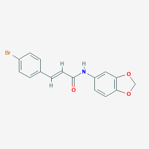 molecular formula C16H12BrNO3 B332967 N-(1,3-benzodioxol-5-yl)-3-(4-bromophenyl)acrylamide 