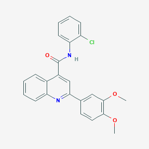 molecular formula C24H19ClN2O3 B332971 N-(2-chlorophenyl)-2-(3,4-dimethoxyphenyl)quinoline-4-carboxamide 
