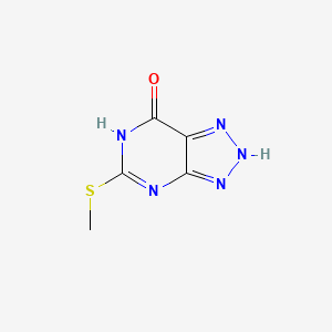 molecular formula C5H5N5OS B3329718 5-(Methylthio)-3,6-dihydro-7H-[1,2,3]triazolo[4,5-d]pyrimidin-7-one CAS No. 62700-63-4
