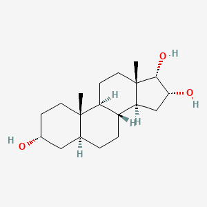 molecular formula C19H32O3 B3329770 (3R,5S,8R,9S,10S,13S,14S,16R,17S)-10,13-dimethyl-2,3,4,5,6,7,8,9,11,12,14,15,16,17-tetradecahydro-1H-cyclopenta[a]phenanthrene-3,16,17-triol CAS No. 63230-55-7