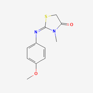 2-[(4-Methoxyphenyl)imino]-3-methyl-1,3-thiazolidin-4-one