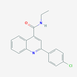molecular formula C18H15ClN2O B332981 2-(4-chlorophenyl)-N-ethylquinoline-4-carboxamide 