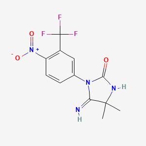 molecular formula C12H11F3N4O3 B3329812 Elh6afe6FA CAS No. 63612-49-7