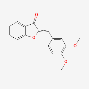 molecular formula C17H14O4 B3329836 2-[(3,4-Dimethoxyphenyl)methylidene]-1-benzofuran-3(2H)-one CAS No. 63831-46-9