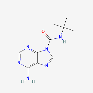 molecular formula C10H14N6O B3329894 6-Amino-N-tert-butyl-9H-purine-9-carboxamide CAS No. 64442-31-5