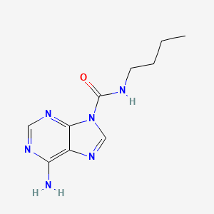molecular formula C10H14N6O B3329895 6-Amino-N-butyl-9H-purine-9-carboxamide CAS No. 64442-32-6