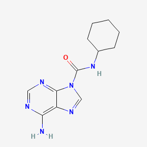 molecular formula C12H16N6O B3329897 6-Amino-N-cyclohexyl-9H-purine-9-carboxamide CAS No. 64442-34-8