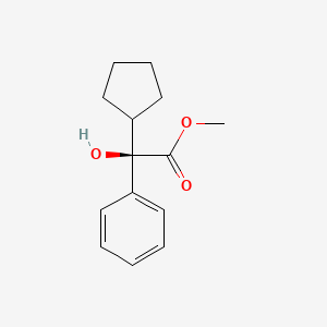 molecular formula C14H18O3 B3329901 Methyl cyclopentylmandelate, (-)- CAS No. 64471-47-2