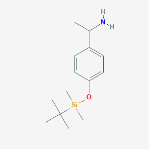 molecular formula C14H25NOSi B3329906 (S)-1-(4-((tert-Butyldimethylsilyl)oxy)phenyl)ethan-1-amine CAS No. 645391-93-1