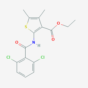 molecular formula C16H15Cl2NO3S B332995 Ethyl 2-[(2,6-dichlorobenzoyl)amino]-4,5-dimethyl-3-thiophenecarboxylate 