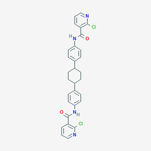 molecular formula C30H26Cl2N4O2 B332997 2-chloro-N-{4-[4-(4-{[(2-chloro-3-pyridinyl)carbonyl]amino}phenyl)cyclohexyl]phenyl}nicotinamide 