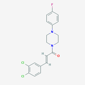molecular formula C19H17Cl2FN2O B332999 1-[3-(3,4-Dichlorophenyl)acryloyl]-4-(4-fluorophenyl)piperazine 