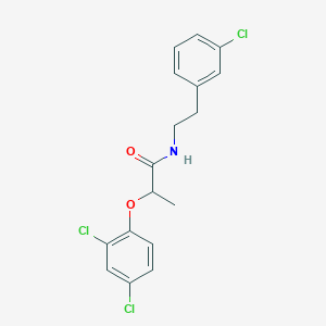 molecular formula C17H16Cl3NO2 B333001 N-[2-(3-chlorophenyl)ethyl]-2-(2,4-dichlorophenoxy)propanamide 