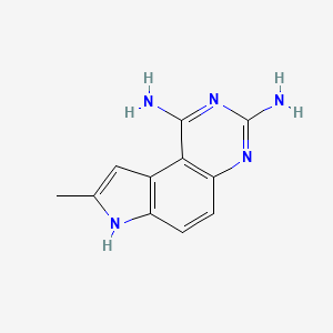 molecular formula C11H11N5 B3330029 8-甲基-7H-吡咯并[3,2-f]喹唑啉-1,3-二胺 CAS No. 65796-36-3