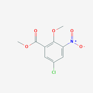 molecular formula C9H8ClNO5 B3330035 Methyl 5-chloro-2-methoxy-3-nitrobenzoate CAS No. 65851-92-5