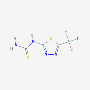 molecular formula C4H3F3N4S2 B3330080 n-[5-(Trifluoromethyl)-1,3,4-thiadiazol-2-yl]thiourea CAS No. 66181-17-7