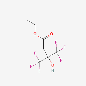 molecular formula C7H8F6O3 B3330100 Ethyl 4,4,4-trifluoro-3-hydroxy-3-(trifluoromethyl)butanoate CAS No. 665-09-8