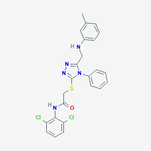 molecular formula C24H21Cl2N5OS B333011 N-(2,6-dichlorophenyl)-2-[(5-{[(3-methylphenyl)amino]methyl}-4-phenyl-4H-1,2,4-triazol-3-yl)sulfanyl]acetamide 