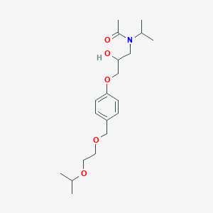molecular formula C20H33NO5 B3330124 N-[2-hydroxy-3-[4-(2-propan-2-yloxyethoxymethyl)phenoxy]propyl]-N-propan-2-ylacetamide CAS No. 66722-65-4