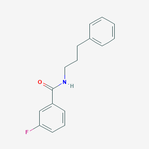 molecular formula C16H16FNO B333015 3-fluoro-N-(3-phenylpropyl)benzamide 