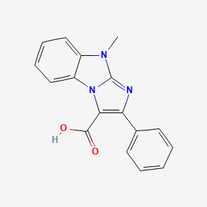 molecular formula C17H13N3O2 B3330161 9-Methyl-2-phenyl-9h-imidazo[1,2-a]benzimidazole-3-carboxylic acid CAS No. 67073-19-2