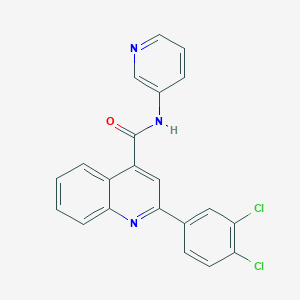 molecular formula C21H13Cl2N3O B333021 2-(3,4-dichlorophenyl)-N-(3-pyridinyl)-4-quinolinecarboxamide 