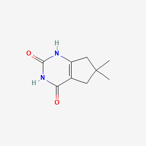 molecular formula C9H12N2O2 B3330217 6,6-二甲基-6,7-二氢-1H-环戊[d]嘧啶-2,4(3H,5H)-二酮 CAS No. 67566-51-2