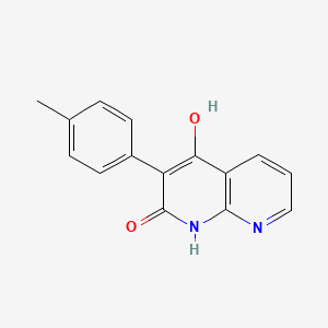 molecular formula C15H12N2O2 B3330255 4-Hydroxy-3-(4-methylphenyl)-1,8-naphthyridin-2(1H)-one CAS No. 67862-30-0