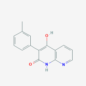 molecular formula C15H12N2O2 B3330257 4-Hydroxy-3-(3-methylphenyl)-1,8-naphthyridin-2(1H)-one CAS No. 67862-31-1