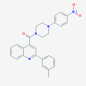 molecular formula C27H24N4O3 B333028 2-(3-Methylphenyl)-4-{[4-(4-nitrophenyl)piperazin-1-yl]carbonyl}quinoline 