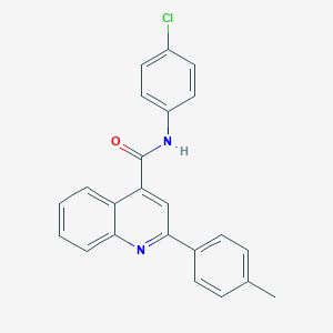 molecular formula C23H17ClN2O B333032 N-(4-chlorophenyl)-2-(4-methylphenyl)quinoline-4-carboxamide 