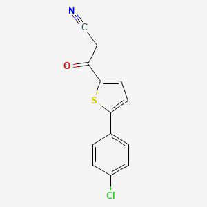 molecular formula C13H8ClNOS B3330323 3-(5-(4-Chlorophenyl)thiophen-2-yl)-3-oxopropanenitrile CAS No. 685120-60-9