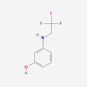 molecular formula C8H8F3NO B3330330 3-((2,2,2-Trifluoroethyl)amino)phenol CAS No. 68545-83-5