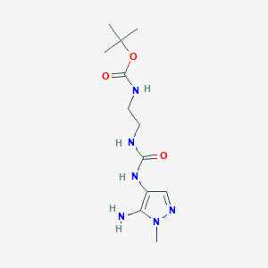 molecular formula C12H22N6O3 B3330346 tert-Butyl (2-(3-(5-amino-1-methyl-1H-pyrazol-4-yl)ureido)ethyl)carbamate CAS No. 689293-67-2