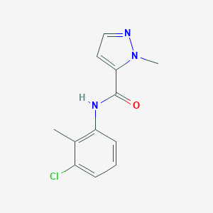 molecular formula C12H12ClN3O B333039 N-(3-chloro-2-methylphenyl)-1-methyl-1H-pyrazole-5-carboxamide 
