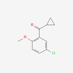 molecular formula C11H11ClO2 B3330396 (5-Chloro-2-methoxyphenyl)(cyclopropyl)methanone CAS No. 69639-86-7