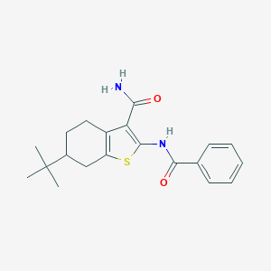 molecular formula C20H24N2O2S B333040 2-(Benzoylamino)-6-tert-butyl-4,5,6,7-tetrahydro-1-benzothiophene-3-carboxamide 