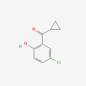 molecular formula C10H9ClO2 B3330402 (5-Chloro-2-hydroxyphenyl)(cyclopropyl)methanone CAS No. 69639-87-8