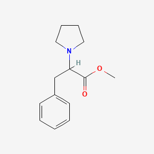 molecular formula C14H19NO2 B3330431 Methyl 3-phenyl-2-pyrrolidin-1-ylpropanoate CAS No. 7012-65-9